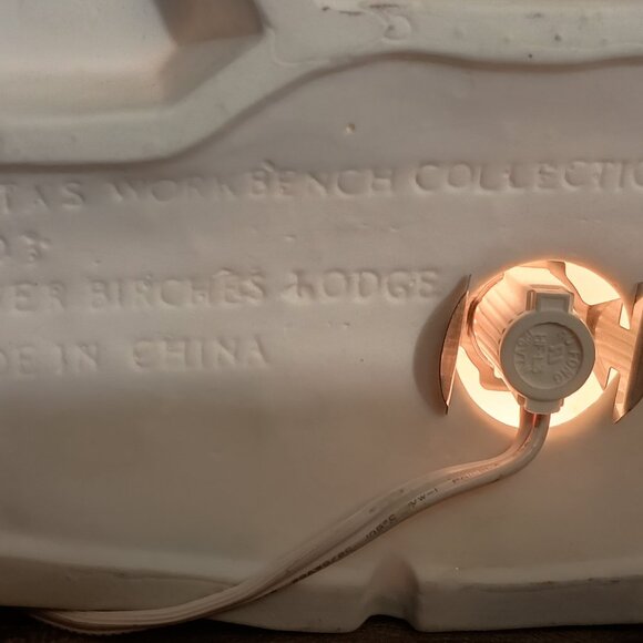 Santas Workbench Christmas Village Silver Birches Lodge Tested No Box 2003 - Picture 12 of 14